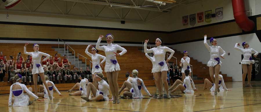 The Sensations danced with teams from Francis Howell and Francis Howell North at the Francis Howell North Showcase in preparation for Nationals. The team placed 13th with their hip-hop routine and did not place with their jazz routine.