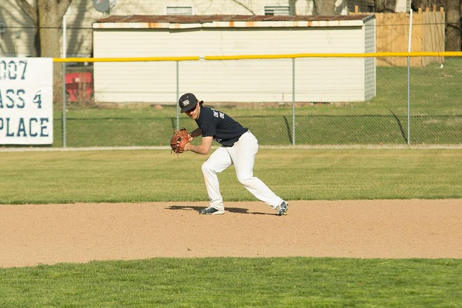 Senior Brenden Bratsch during the teams last practice before their first game.