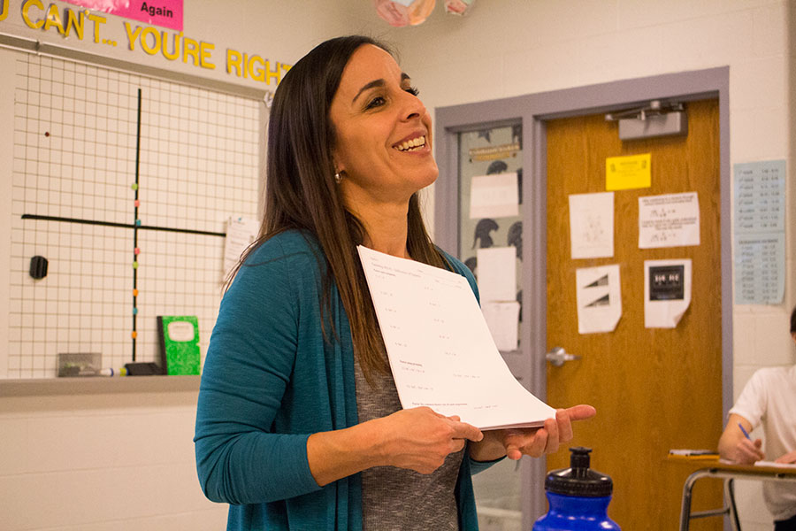 Mrs. Rulo presents to her classroom of mathematic students, Gerger has always disliked math, but Rulo has helped Gerger come to enjoy trigonometry.