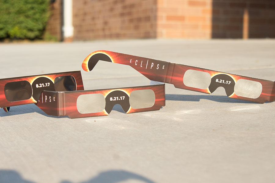 Students will be given NASA-approved solar eclipse glasses on Monday. These glasses are essential eye protection.