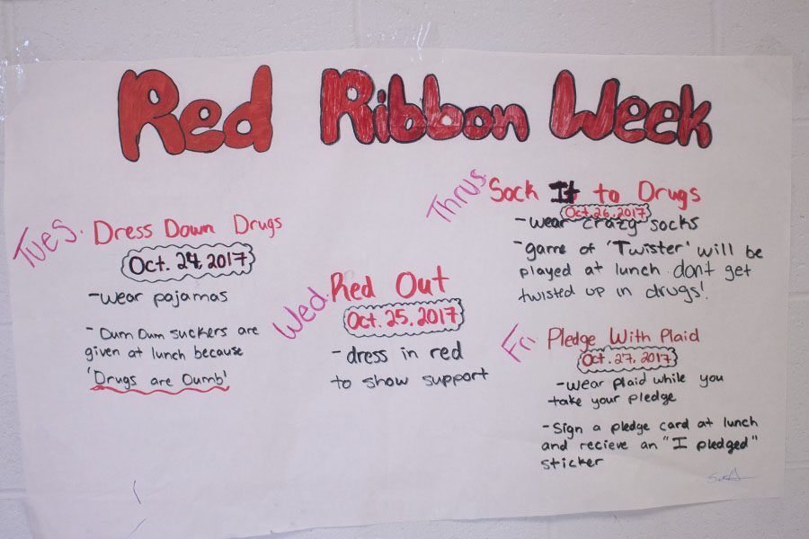 Diversity club hosts Red Ribbon Week in order to raise awareness amongst students. Red Ribbon Week aims to eliminate, or decrease drug usage amongst the community. 