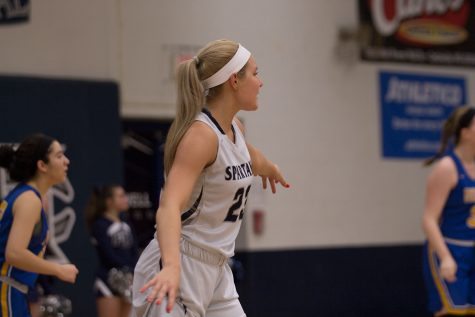 Sofia Tweedie plays lockdown defense on the Vikings offense. The FHC girls went on to win 48-20.