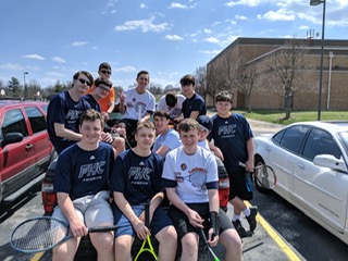 The boys tennis team pose for a picture after their game against FHH this week. Photo courtesy of @HowellCentral Tennis on twitter.