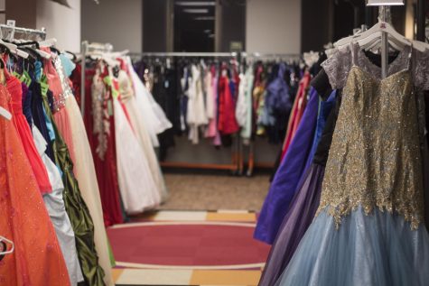 PRINCESS PREPARATION: The ReFresh office, the headquarters for the Cinderella Project, holds thousands of dresses for each gril to choose from. VIPS (Very Important Princesses) get to look through as many dresses as it takes for them to find the perfect one.