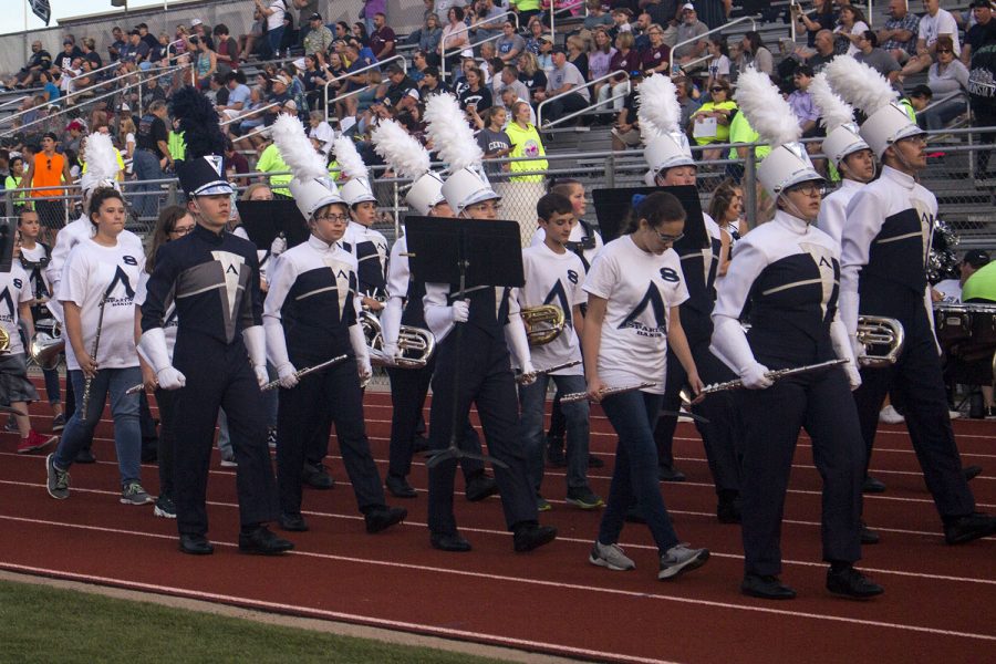 Eighth grade band joins Spartan Regiment for Light the Field football game on Friday, Sept. 13.