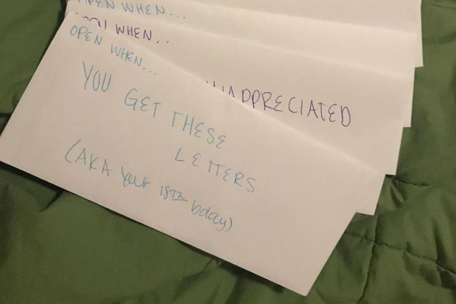 These are the open when letters I made for my best friends eighteenth birthday. The first one is open now and then there are ones such as open when you are lonely and open when you are bored.