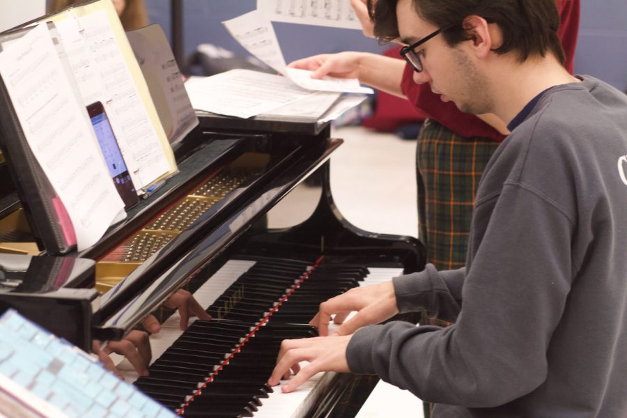 UNDERSTUDY: While Ms. Baird has a substitute for the hour, Elliot Jenner plays piano and sings in the free time. 