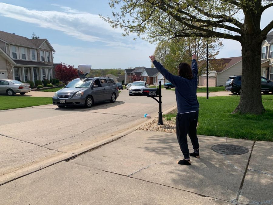 Mrs. Fetsch celebrates, with her FHC family, being cancer free! Even a pandemic could not stop teachers, students, and administrators from doing something a little special for a very special person. 