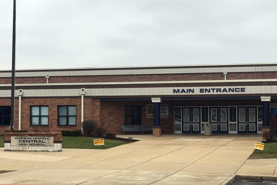 Francis Howell Central High School sits empty during the COVID-19 quarantine.