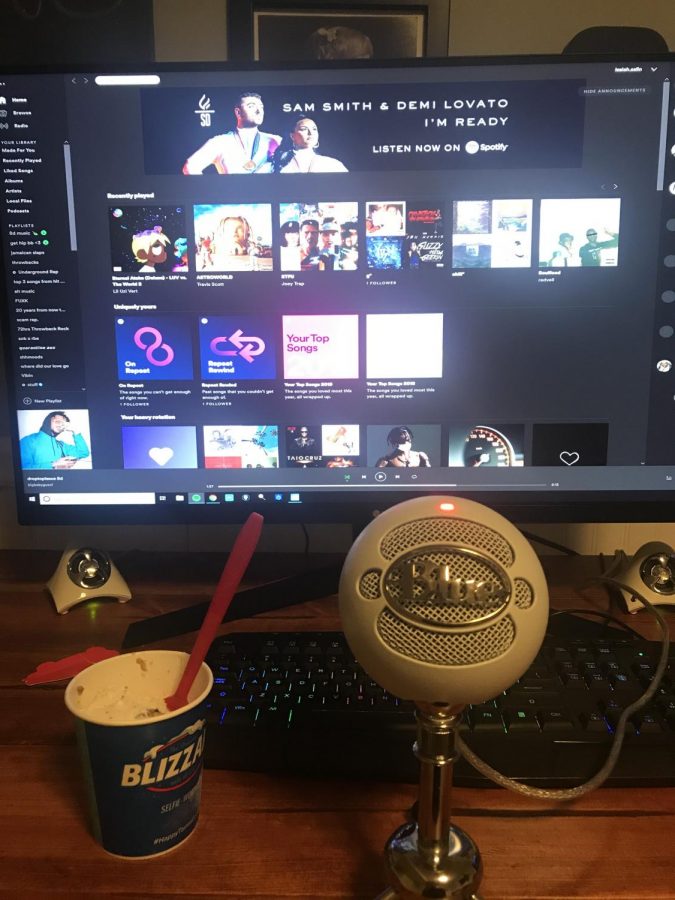 A simple setup of ice cream and music enjoyment. Lots of new music has been released in the last few weeks.