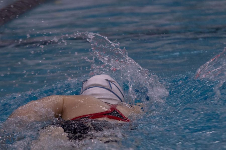 Dakota Lankford swims freestyle.