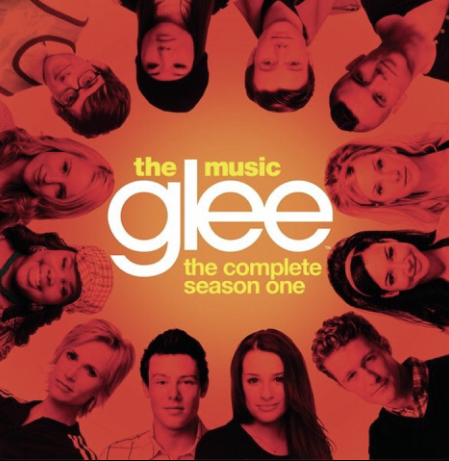 The album cover for the first season of the hit show Glee. It aired on FOX from 2009 to 2015