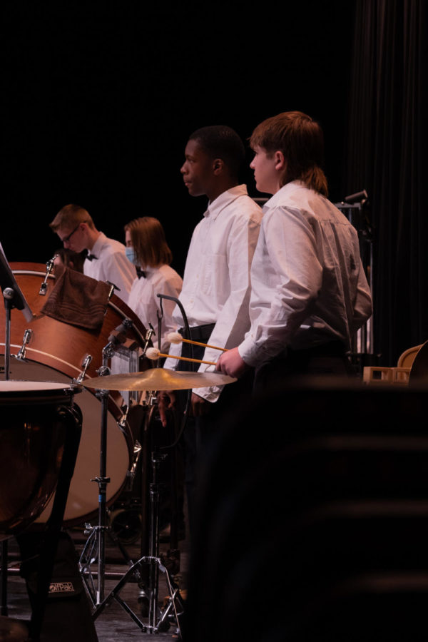 Percussion waits for their cue.