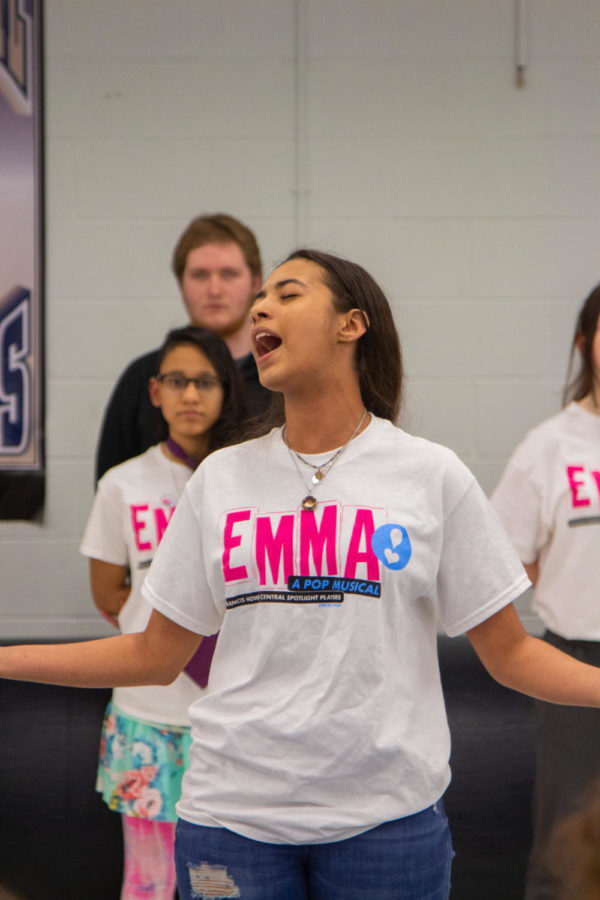 Junior Aniya Sparrow singing a song from the upcoming musical Emma a Pop Musical.