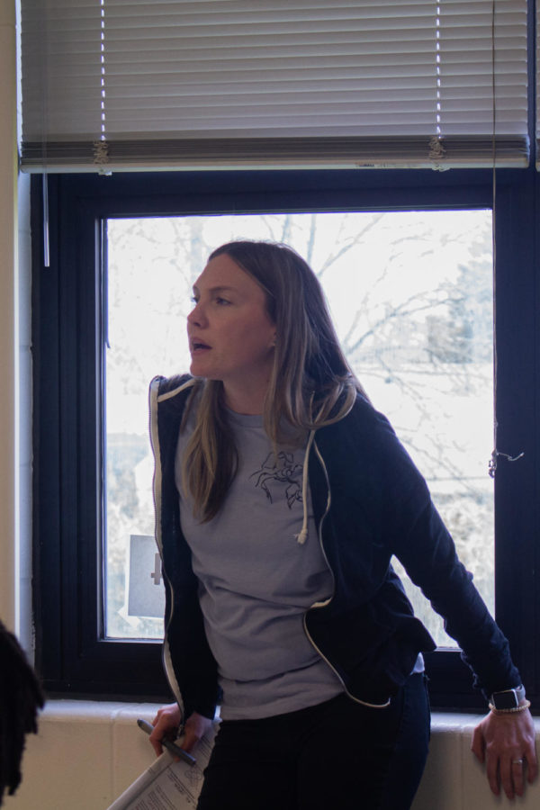 Ms. Williams walks around her Algebra II classroom helping anyone that may be struggling.  Ms. Williams is a bright teacher who is determined to do anything for her students to be successful.