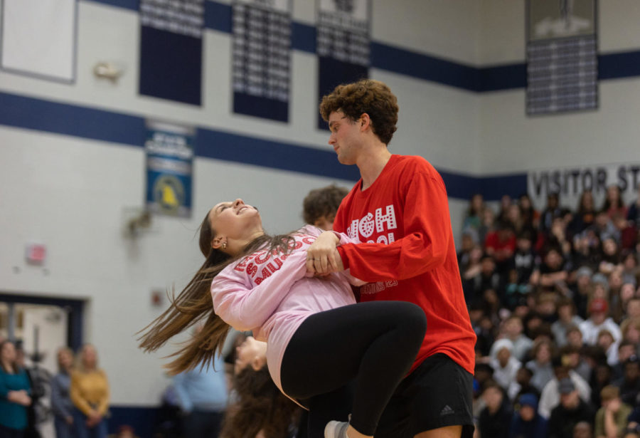 Tanner Jones and Macie Ryan dance together during the Sensations routine.