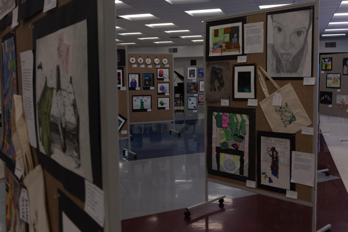 Students in all art classes contributed to placing their artwork into the Fine Arts Festival. Their hard work and effort hang to be appreciated and admired by family and friends who attend. 