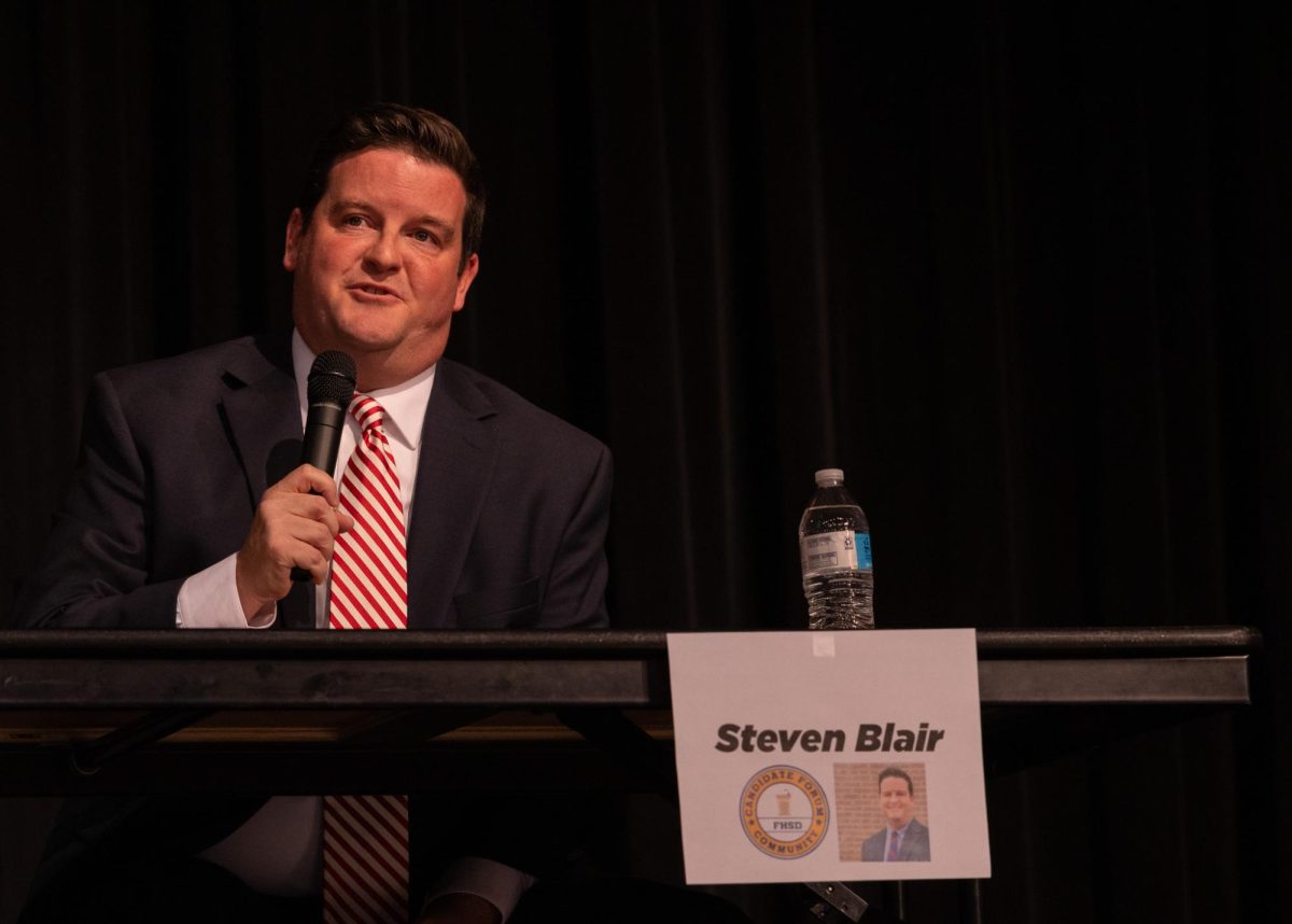 Candidate+Steven+Blair+answers+one+of+many+questions+provided+at+the+Forum.+Throughout+the+evening%2C+candidates+took+stabs+at+plenty+of+topics.