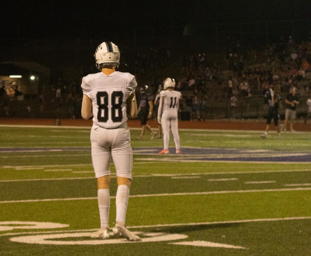 One of the starters, sophomore Braxton Gordon was waiting on the other team's defense for the kick to start the new quarter against Fort Zumwalt West.
