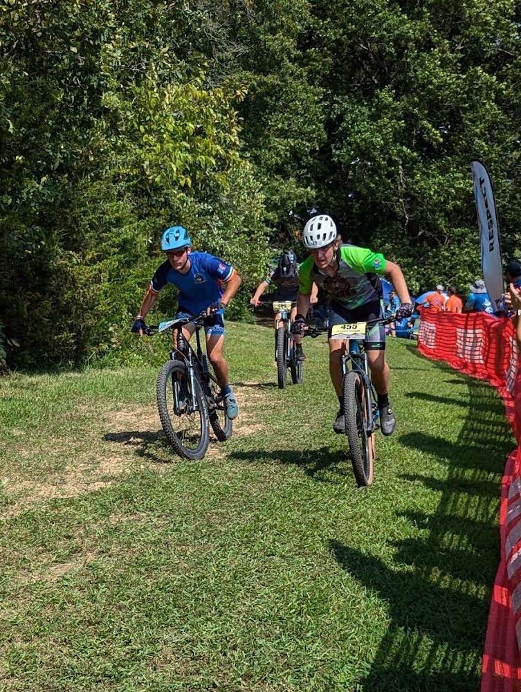 A competitive mountain biker, sophomore Andrew Dungan races in the Binder Lake Bash on Aug 25th, going on to win 3rd place in his category. Dungan is ranked highly within his age category of competitive mountain biking. (Photo courtesy of Andrew Dungan)