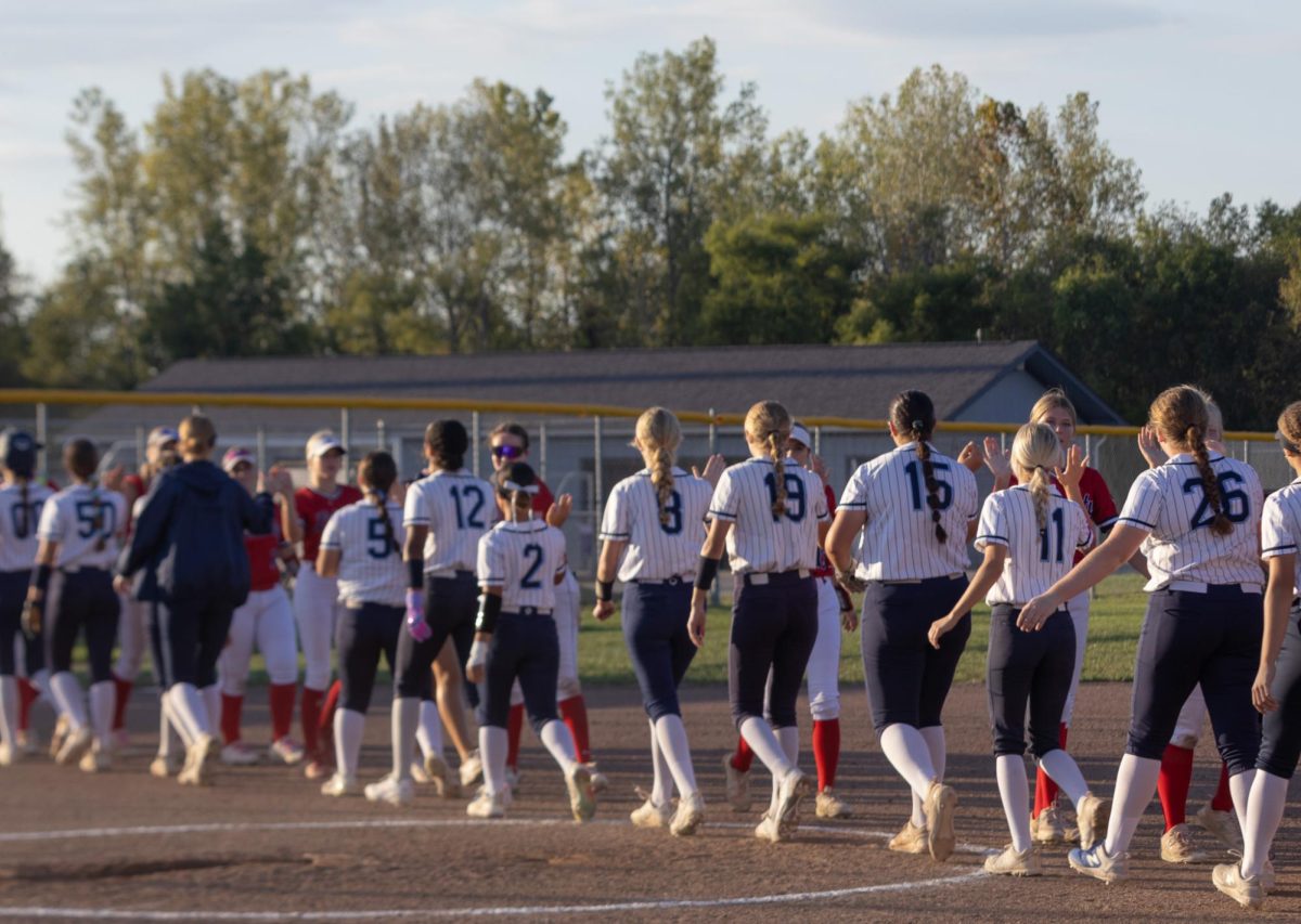 To show good sportsmanship, both teams line up against each other to congratulate each other for working hard and playing well in the game. This is done after each game and shows respect to each team, no matter who won or who lost.