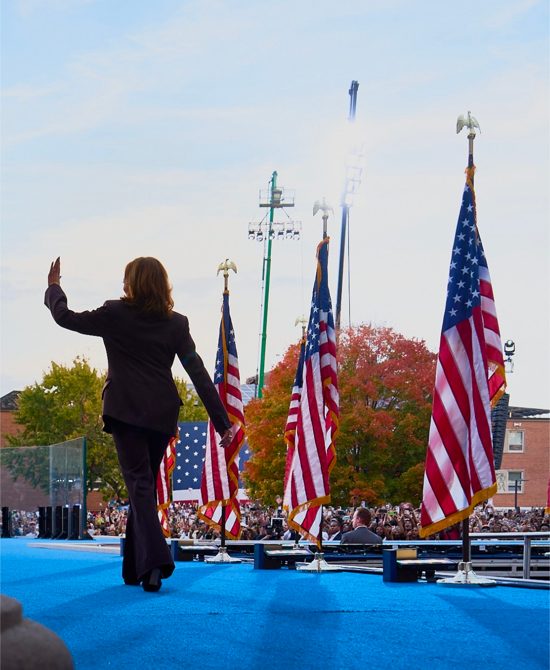 Kamala Harris concedes the election to Donald Trump on November 8th, 2024 during her speech at Howard University in Washington D.C. After a little over 3 months of campaigning, Trump won with 312 electoral votes against Harris' 226.