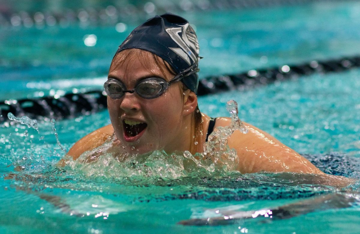 Surrounded by her teammates, while emerged in water is an average night for freshman Eden Rittgers. Swimming since she was eight years old, Rittgers has made a home within the swim community, forming many relationships along the way. Starting her journey in a summer swim league when she was only eight years old, Rittgers has made her way onto the girls varsity swim team as only a freshman. 

“Being in the water is, like, one of my favorite things,” Rittgers said. “Especially during practices, when I can just kind of go at my own pace. It's very relaxing, just a time for me to like, think and reflect on my day.”

Rittgers plans on continuing to swim for Central for the entirety of her high school career, as she loves the community and the strength it gives her. 