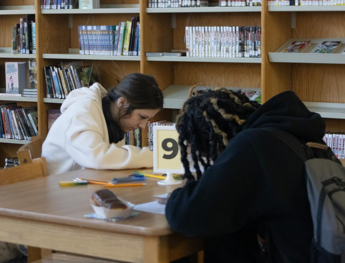 Junior Molly Hollway jots down any ideas or thoughts she has regarding the school’s vision statement. Students represent the majority of a school’s population, so they are essential to representing FHC.