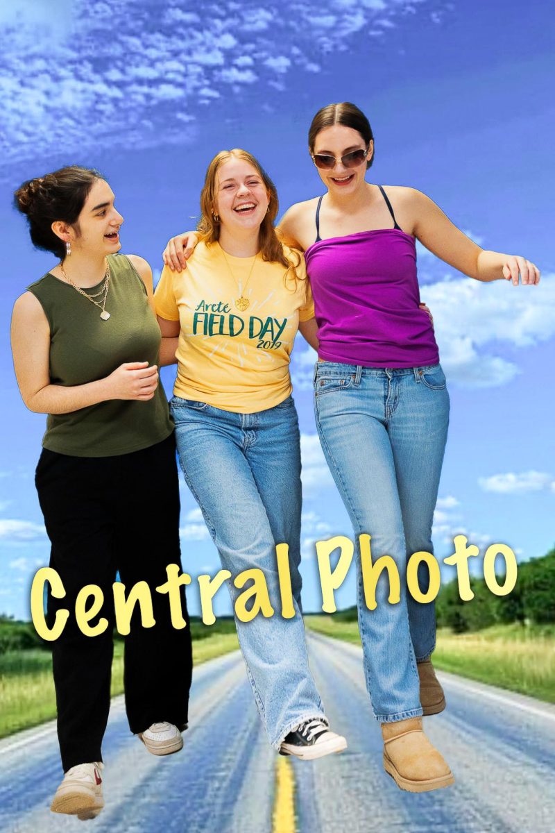 In “Crossroads” three freshly graduated women reunite their friendship on a trip to California as they find new passions and explore possible futures. Seniors McKenzie Schweitzer, Abby Myers and Katie Garrett pose as the main characters Lucy, Kit and Mimi.