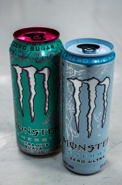 Since not all students have time in the morning to stop for their caffeine so many bring their own from home. Common cans throughout the school are RedBulls, Monsters or Alanis.
