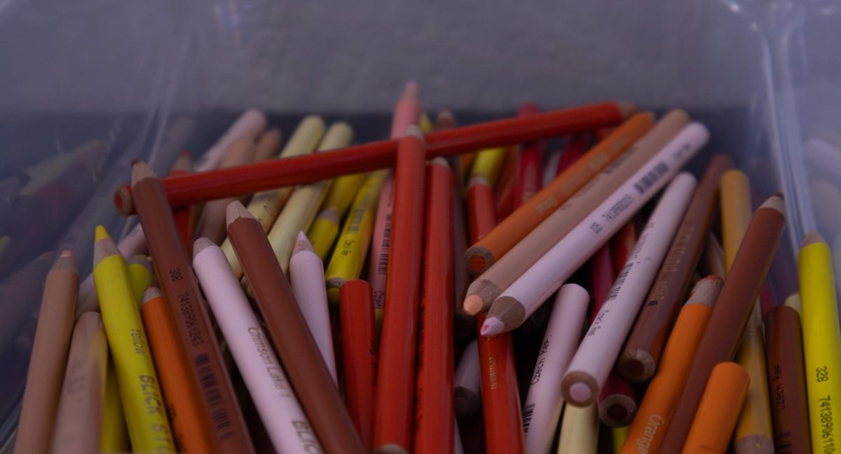 Box of colored pencils used by the art department. Something so small yet so influential to the art classes.