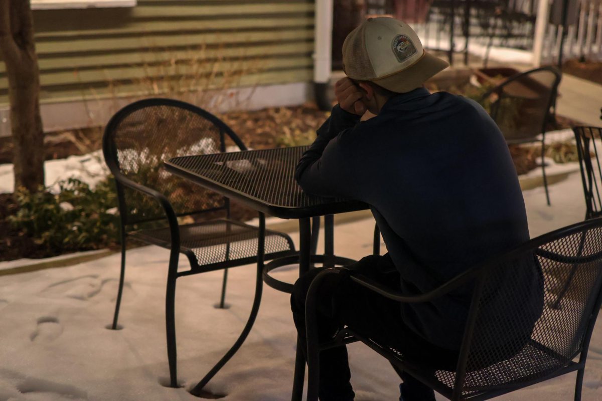 Someone sits alone at a table for two. A common occurrence that some might find routine while others find embarrassing. 